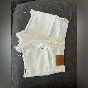 Levi’s white shorts
